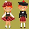 Scottish Girl And Boy paint by numbers