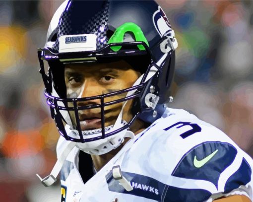 Seahawks Russel Wilson paint by numbers