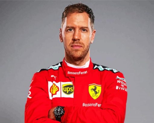 Sebastian Vettel paint by number