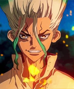 Senku Ishigami Dr Stone paint by numbers