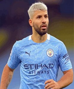 Sergio Aguero Football Sport paint by number