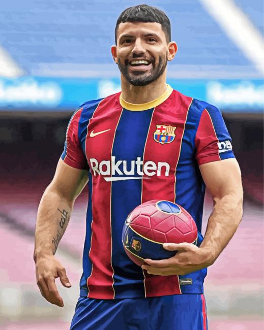 Sergio Leonel Agüero Del Castillo FCB paint by number