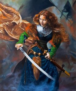 Shieldmaiden Illustration paint by number