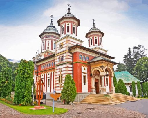 Sinaia Monastery paint by number