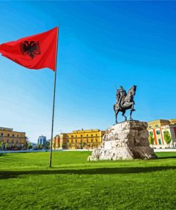 Skanderbeg Square Tirana paint by number