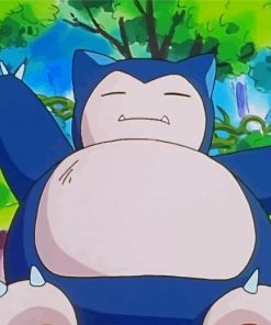 Snorlax Pokemon paint by numbers