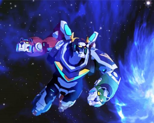 Space Voltron Robot paint by number