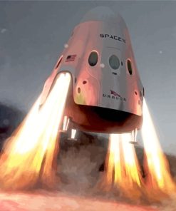 Space X Spaceship paint by numbers