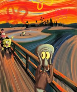 Spongebob Squarepants The Scream paint by numbers