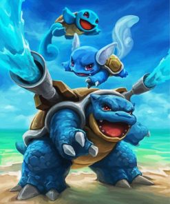 Squirtle Transformation paint by number