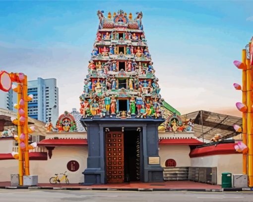 Sri Mariamman Temple Singaproe paint by number