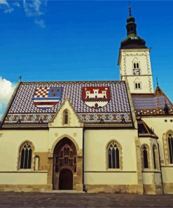 St Mark Church Zagreb paint by numbers