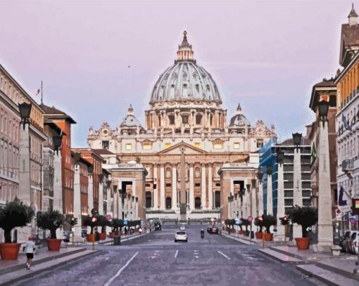 St Peter's Basilica Vatican paint by number