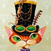 Steampunk Cat paint by numbers