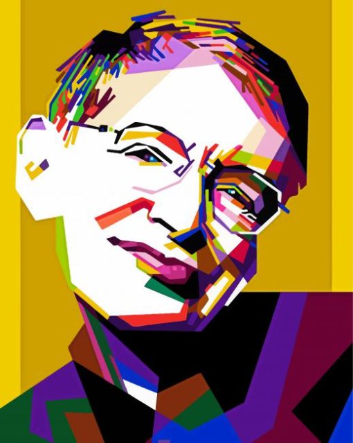 Stephen Hawking Pop Art paint by numbers