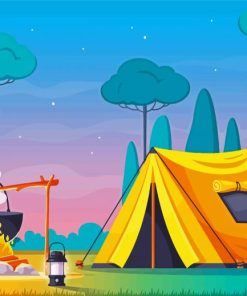 Summer Camp Tent paint by numbers