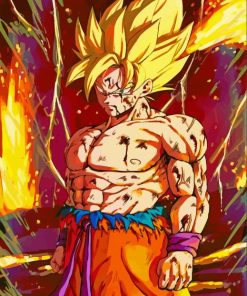 Super Saiyan Dragon Ball paint by numbers