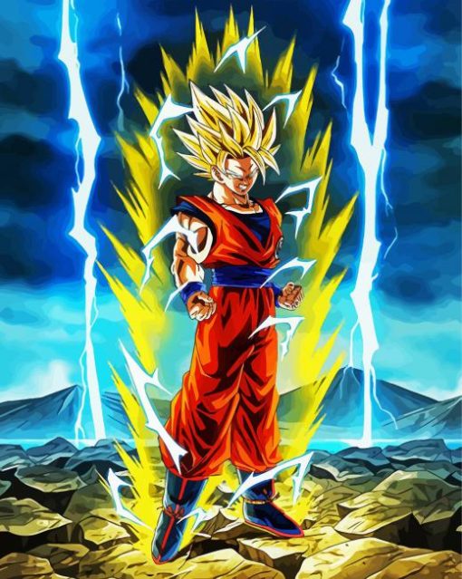 Super Saiyan paint by numbers