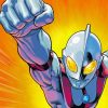 Superhero Ultraman paint by number