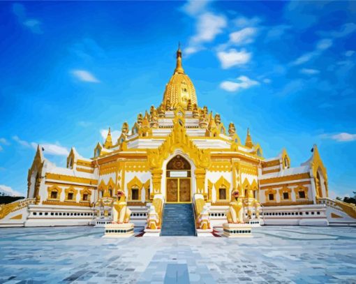 Swe Taw Myat Pagoda Yangon paint by numbers