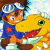 Tai Kamiya And Agumon paint by number