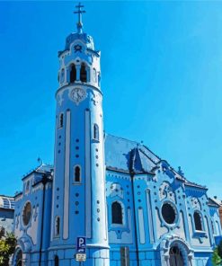 The Blue Church Slovakia paint by number