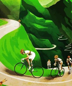 The Cyclists paint by numbers