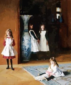 The Daughters Of Edward Darley By Sargent paint by numbers