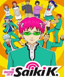 The Disastrous Life Of Saiki K Anime Poster paint by numbers