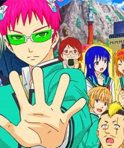 The Disastrous Life Of Saiki K Characters paint by numbers