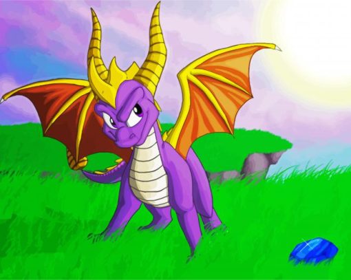 The Dragon Spyro Game paint by numbers