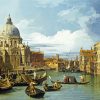 The Entrance To The Grand Canal Venice By Canaletto paint by number