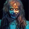 The Exorcist Horror Movie paint by number