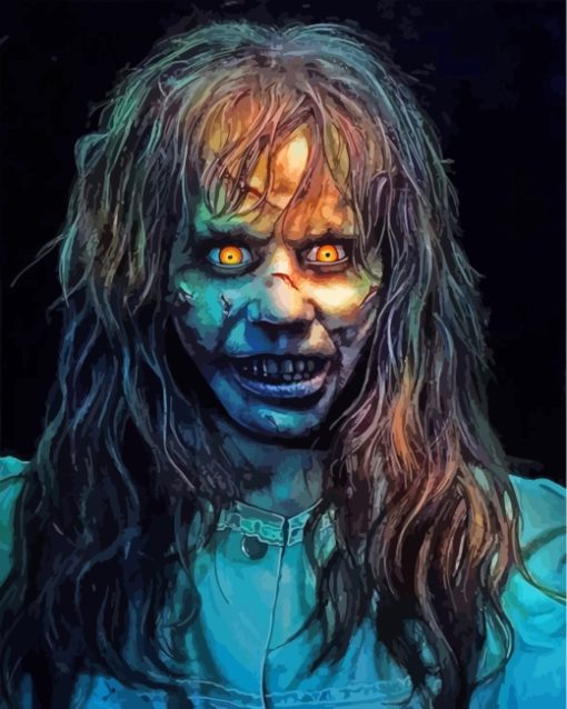 The Exorcist Horror Movie paint by number