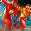 The Flash And His Kid paint by number