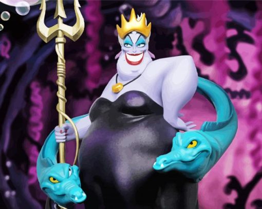 The Little Mermaid Ursula paint by number