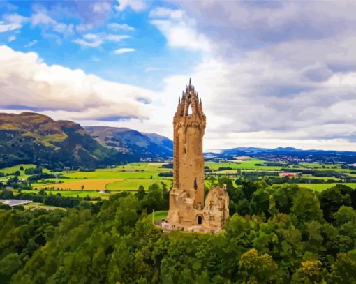 The National Wallace Monument Stirling paint by numbers