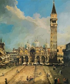 The Piazza San Marco In Venice CanalettoThe Piazza San Marco In Venice Canaletto paint by number