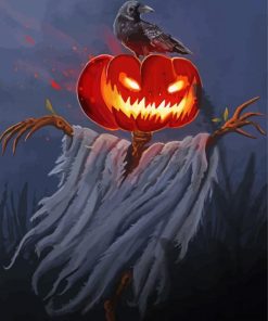 The Pumkin Scarecrow paint by numbers