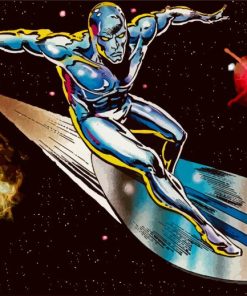 The Silver Surfer paint by number