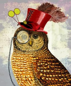 The Steampunk Owl paint by numbers