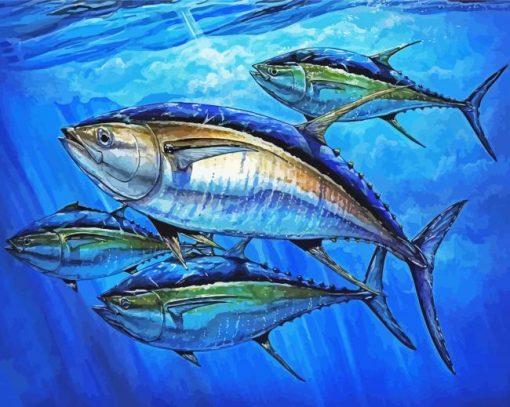 The Tuna Fish Underwater paint by number