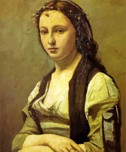 The Woman With A Pearl Corot paint by number