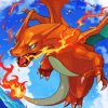 The Fire Dragon Charizard paint by number