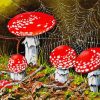 Toadstools Illustration Art paint by number