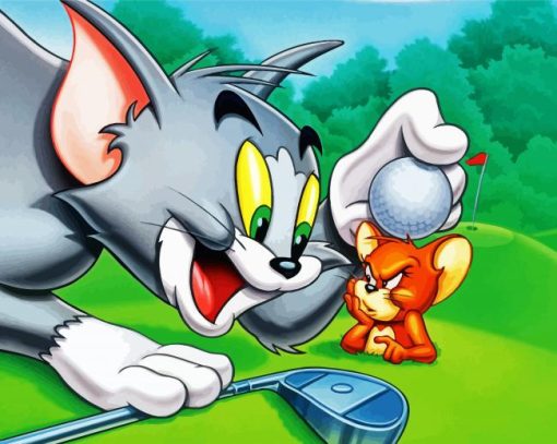 Tom And Jerry Golfers paint by number