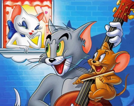 Tom And Jerry In Love paint by number