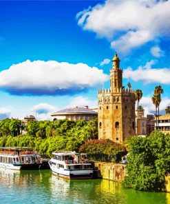 Torre Del Oro Spain Europe paint by number