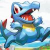 Totodile Pokemon paint by number