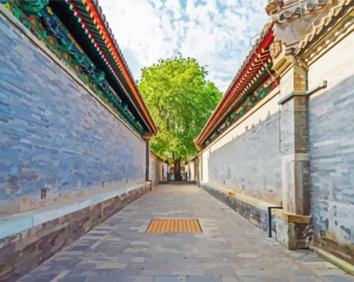 Traditional Alley In China paint by number